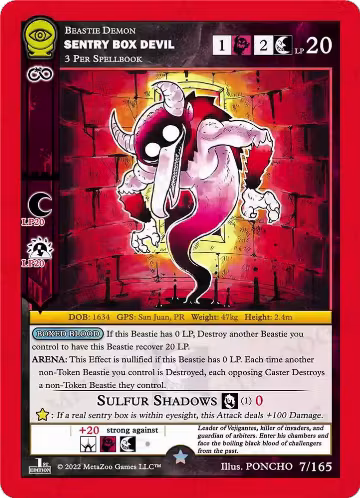 Sentry Box Devil (7/165), Seance: First Edition — MetaZoo card price