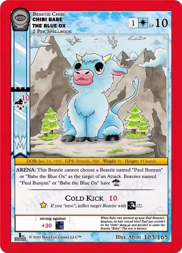 Chibi Babe the Blue Ox (103/165), Seance: First Edition — MetaZoo card price