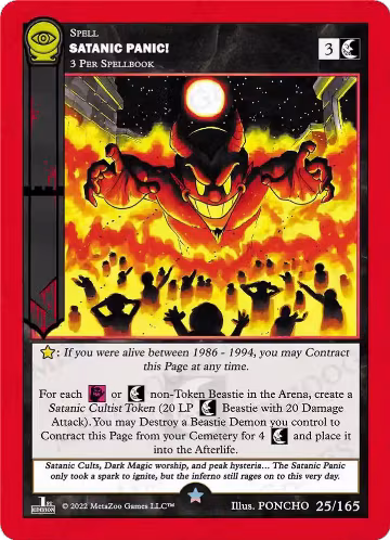 Satanic Panic! (25/165), Seance: First Edition — MetaZoo card price