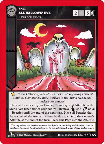 All Hallows' Eve (55/165), Seance: First Edition — MetaZoo card price