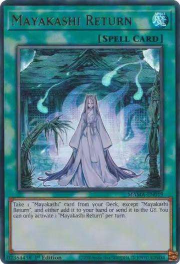 Mayakashi Return (MAMA-EN019), Magnificent Mavens — Yu-Gi-Oh! card price