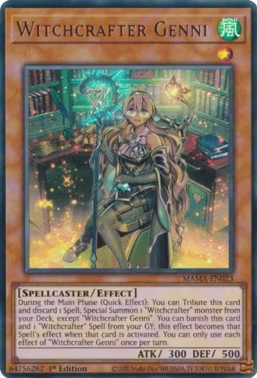 Witchcrafter Genni (MAMA-EN023), Magnificent Mavens — Yu-Gi-Oh! card price