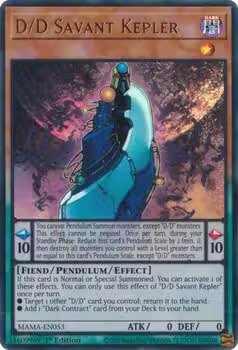 D/D Savant Kepler (MAMA-EN053), Magnificent Mavens — Yu-Gi-Oh! card price