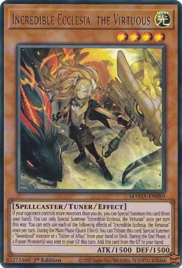 Incredible Ecclesia, the Virtuous (MAMA-EN059), Magnificent Mavens — Yu-Gi-Oh! card price