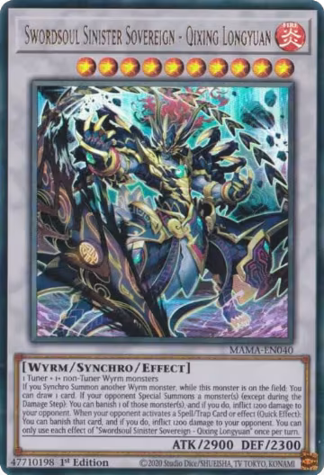 Swordsoul Sinister Sovereign - Qixing Longyuan (MAMA-EN040), Magnificent Mavens — Yu-Gi-Oh! card price