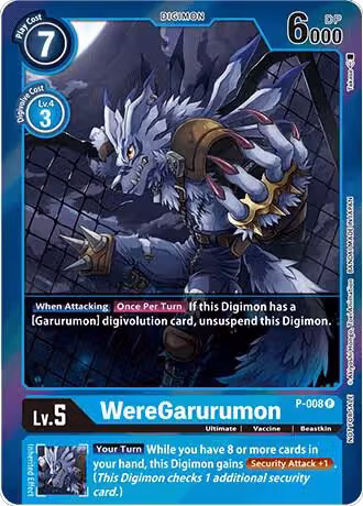 WereGarurumon (Gift Box 2022) (P-008 P), Digimon Promotion Cards — Digimon card price