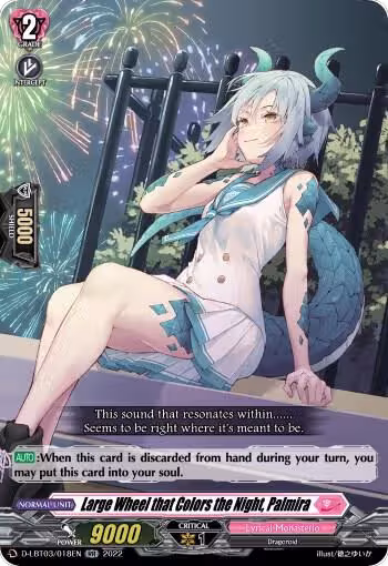 Large Wheel that Colors the Night, Palmira (D-LBT03/018EN), D-LBT03: Lyrical Monasterio ~Summertime Memories!~ — Vanguard card price