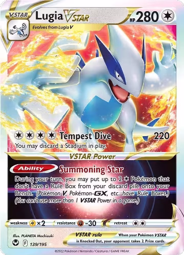 Lugia VSTAR (139/195), Silver Tempest — Pokémon card price
