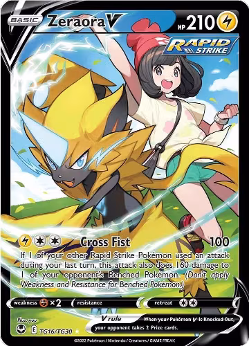 Zeraora V (TG16/TG30), Silver Tempest Trainer Gallery — Pokémon card price