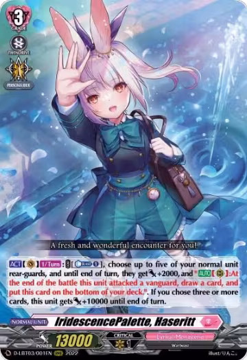IridescencePalette, Haseritt (D-LBT03/001EN), D-LBT03: Lyrical Monasterio ~Summertime Memories!~ — Vanguard card price