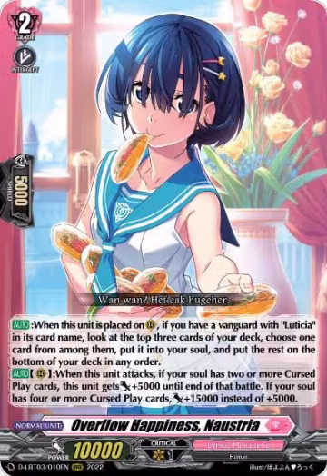 Overflow Happiness, Naustria (D-LBT03/010EN), D-LBT03: Lyrical Monasterio ~Summertime Memories!~ — Vanguard card price