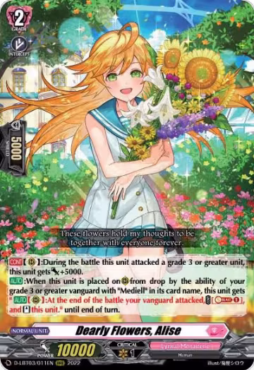 Dearly Flowers, Alise (D-LBT03/011EN), D-LBT03: Lyrical Monasterio ~Summertime Memories!~ — Vanguard card price