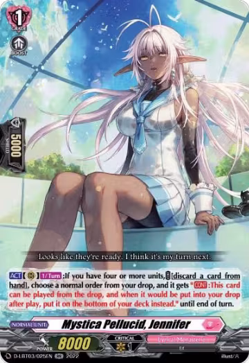 Mystica Pellucid, Jennifer (D-LBT03/025EN), D-LBT03: Lyrical Monasterio ~Summertime Memories!~ — Vanguard card price