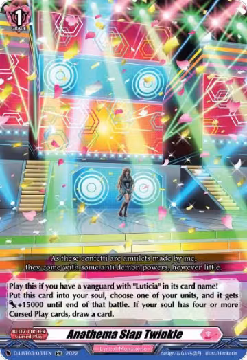 Anathema Slap Twinkle (D-LBT03/031EN), D-LBT03: Lyrical Monasterio ~Summertime Memories!~ — Vanguard card price
