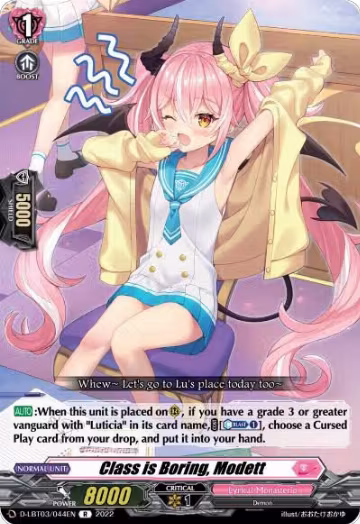 Class is Boring, Modett (D-LBT03/044EN), D-LBT03: Lyrical Monasterio ~Summertime Memories!~ — Vanguard card price