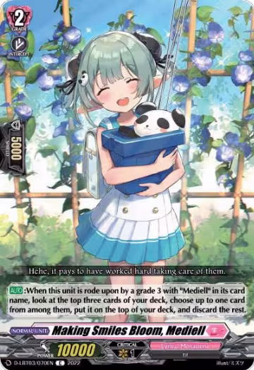 Making Smiles Bloom, Mediell (D-LBT03/070EN), D-LBT03: Lyrical Monasterio ~Summertime Memories!~ — Vanguard card price