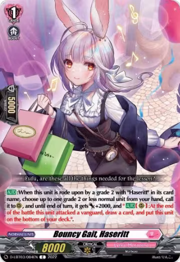 Bouncy Gait, Haseritt (D-LBT03/084EN), D-LBT03: Lyrical Monasterio ~Summertime Memories!~ — Vanguard card price