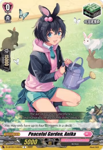 Peaceful Garden, Anika (D-LBT03/106EN), D-LBT03: Lyrical Monasterio ~Summertime Memories!~ — Vanguard card price