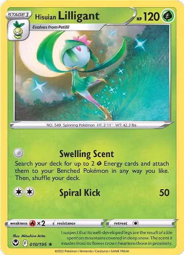 Hisuian Lilligant (010/195), Silver Tempest — Pokémon card price