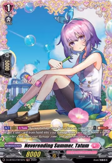 Neverending Summer, Tatum (FR) (D-LBT03/FR15EN), D-LBT03: Lyrical Monasterio ~Summertime Memories!~ — Vanguard card price