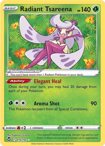 Radiant Tsareena (016/195), Silver Tempest — Pokémon card price