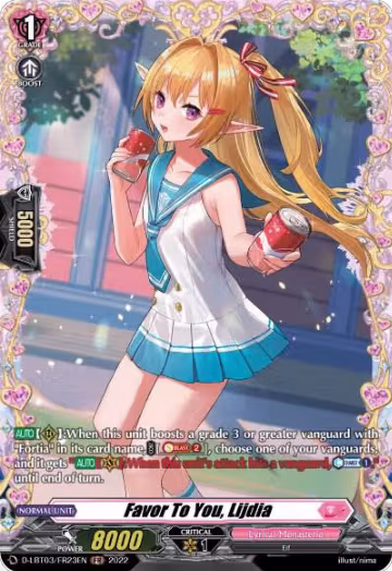 Favor To You, Lijdia (FR) (D-LBT03/FR23EN), D-LBT03: Lyrical Monasterio ~Summertime Memories!~ — Vanguard card price