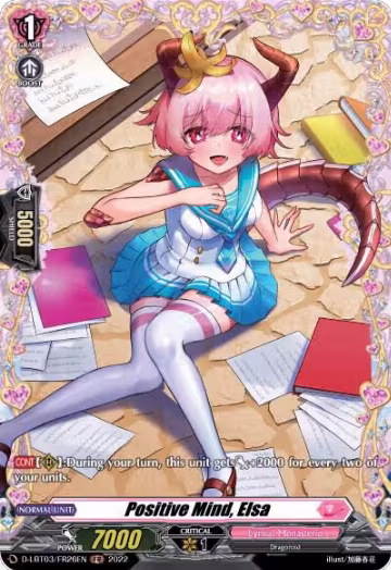 Positive Mind, Elsa (FR) (D-LBT03/FR26EN), D-LBT03: Lyrical Monasterio ~Summertime Memories!~ — Vanguard card price