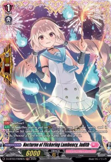 Nocturne of Flickering Lambency, Judith (FR) (D-LBT03/FR28EN), D-LBT03: Lyrical Monasterio ~Summertime Memories!~ — Vanguard card price