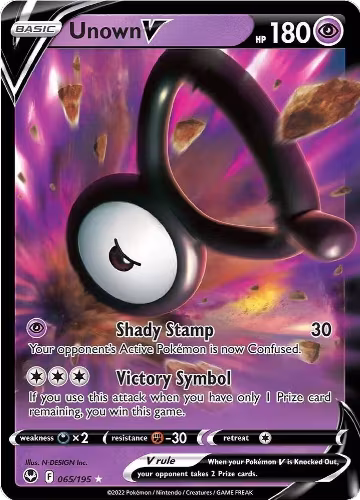 Unown V (065/195), Silver Tempest — Pokémon card price