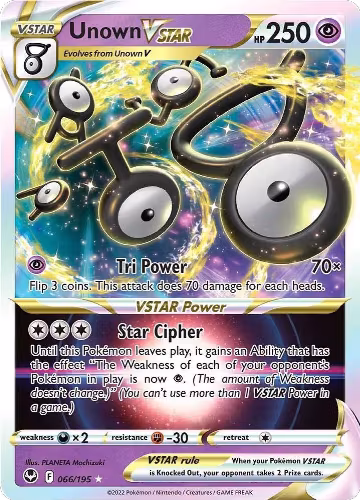 Unown VSTAR (066/195), Silver Tempest — Pokémon card price
