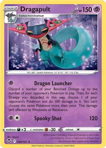Dragapult (089/195), Silver Tempest — Pokémon card price