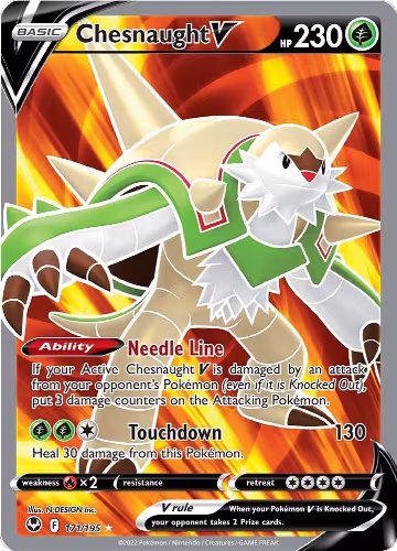 Chesnaught V (Full Art) (171/195), Silver Tempest — Pokémon card price