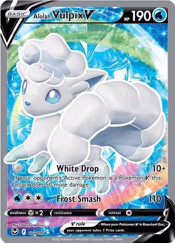 Alolan Vulpix V (Full Art) (173/195), Silver Tempest — Pokémon card price