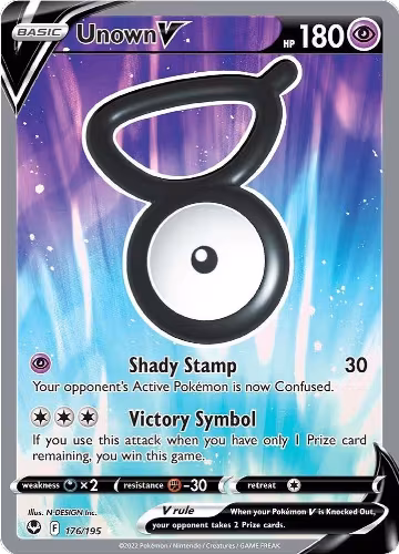 Unown V (Full Art) (176/195), Silver Tempest — Pokémon card price