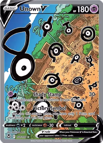 Unown V (Alternate Full Art) (177/195), Silver Tempest — Pokémon card price