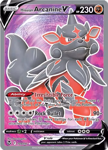 Hisuian Arcanine V (Full Art) (179/195), Silver Tempest — Pokémon card price
