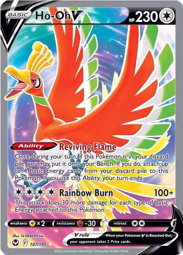 Ho-Oh V (Full Art) (187/195), Silver Tempest — Pokémon card price