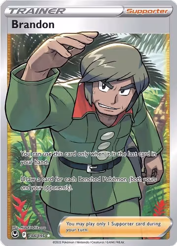 Brandon (Full Art) (188/195), Silver Tempest — Pokémon card price