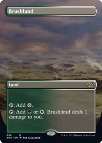 Brushland (Borderless) (298), The Brothers' War — Magic card price