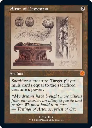 Altar of Dementia (Schematic) (66), The Brothers' War: Retro Frame Artifacts — Magic card price