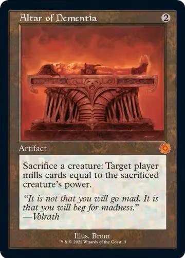 Altar of Dementia (3), The Brothers' War: Retro Frame Artifacts — Magic card price