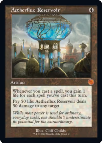 Aetherflux Reservoir (2), The Brothers' War: Retro Frame Artifacts — Magic card price