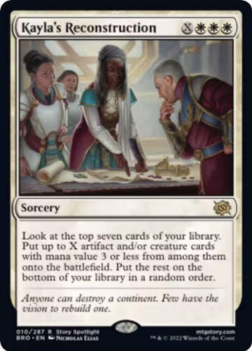 Kayla's Reconstruction (10), The Brothers' War — Magic card price