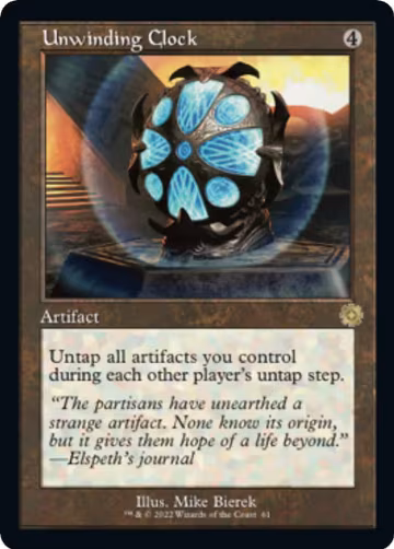 Unwinding Clock (61), The Brothers' War: Retro Frame Artifacts — Magic card price