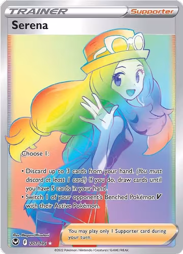 Serena (Secret) (207/195), Silver Tempest — Pokémon card price
