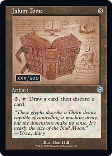 Jalum Tome (Schematic) (Serial Numbered) (87), The Brothers' War: Retro Frame Artifacts — Magic card price
