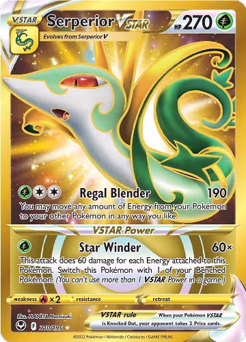 Serperior VSTAR (Secret) (210) (210/195), Silver Tempest — Pokémon card price
