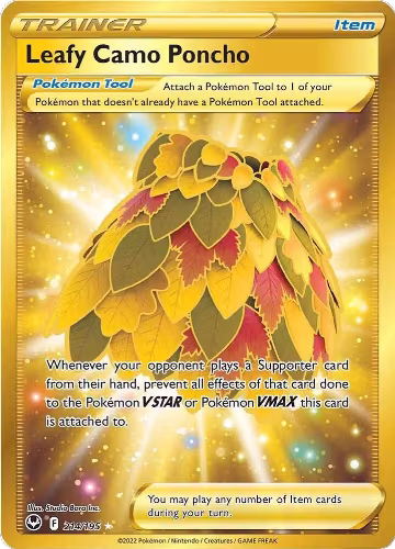 Leafy Camo Poncho (Secret) (214/195), Silver Tempest — Pokémon card price