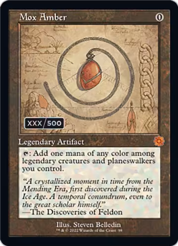 Mox Amber (Schematic) (Serial Numbered) (98), The Brothers' War: Retro Frame Artifacts — Magic card price