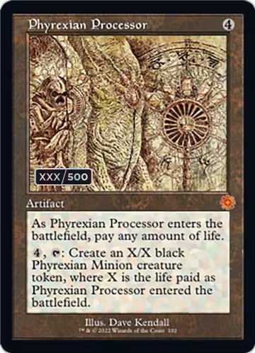 Phyrexian Processor (Schematic) (Serial Numbered) (102), The Brothers' War: Retro Frame Artifacts — Magic card price